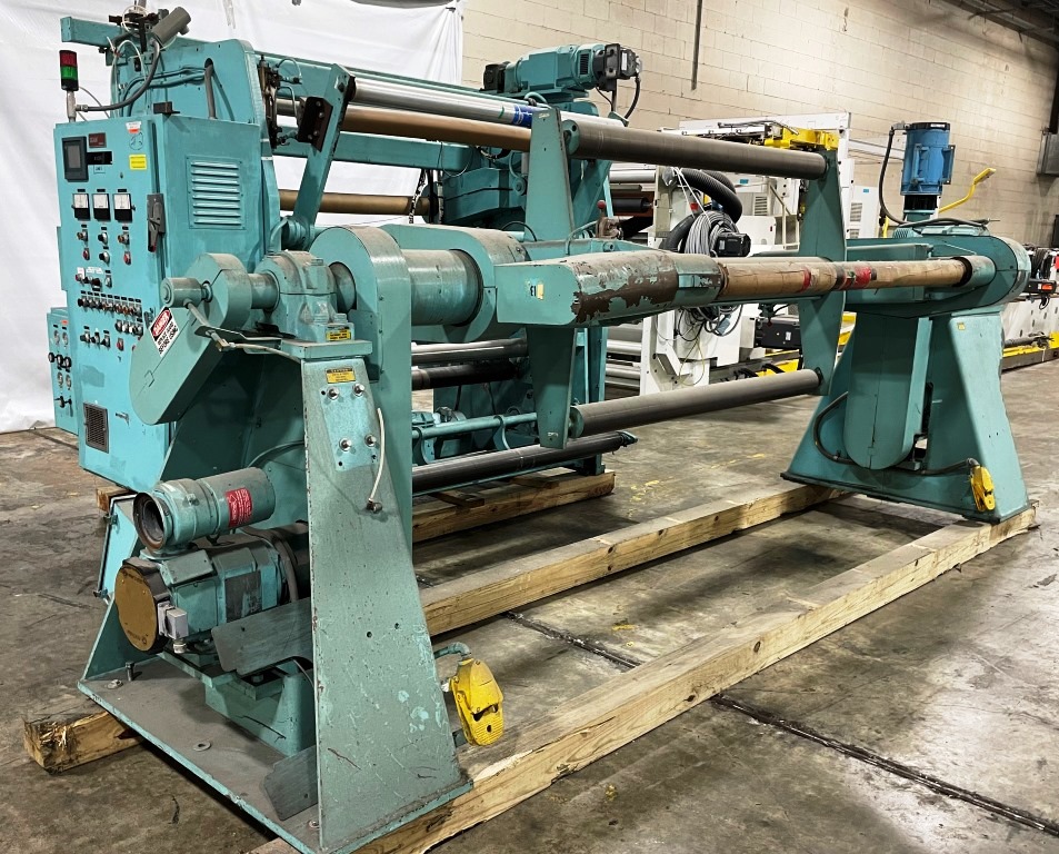 EGAN Turret Rewinder, 64" max web width, 36" maximum rewind